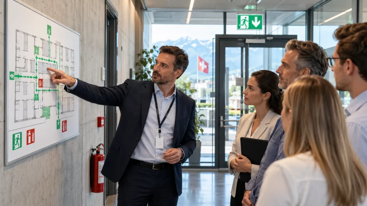 Briefing d’évacuation au bureau